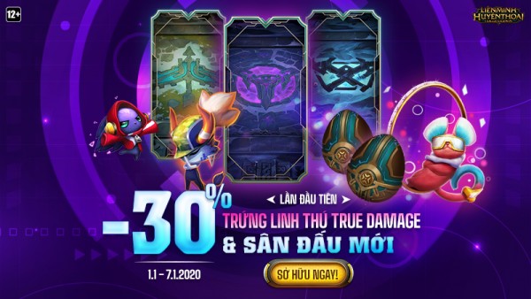 Giảm giá tất cả Trứng Linh Thú và Sân Đấu từ 01.01 đến 07.01