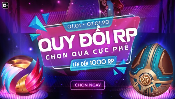 Quy đổi RP từ 01.01 đến hết 07.01 – Tự tay chọn tặng phẩm MIỄN PHÍ tùy sở thích!