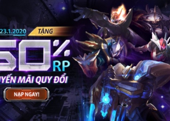 Quy đổi RP – Tặng thêm 50% giá trị quy đổi từ 17/01 đến hết 23/01