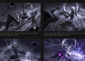 Khám phá quá trình thiết kế hình nền trang phục Lux Nữ Thần Vũ Trụ và Lux Vũ Trụ Hủy Diệt