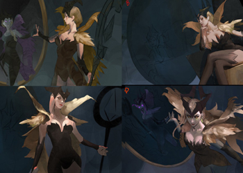 Phân tích chi tiết và khám phá quá trình thiết kế hình nền dòng trang phục Tiên Hắc Ám 2020