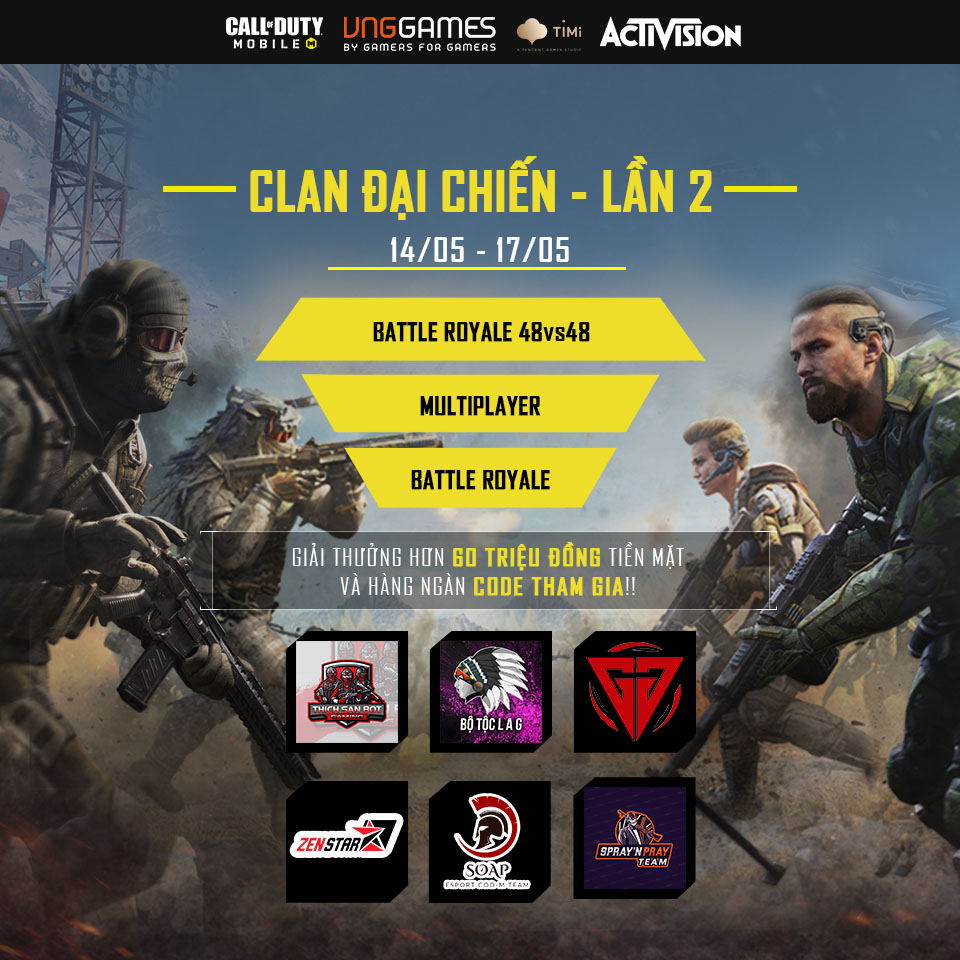 “Clan đại chiến” lần 2 của Call of Duty:  Mobile VN có hình thức thi đấu mới