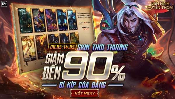 Bí Kíp Yasuo quay trở lại! – Skin thời thượng, giảm giá đến 90% từ 08/05 đến 14/05