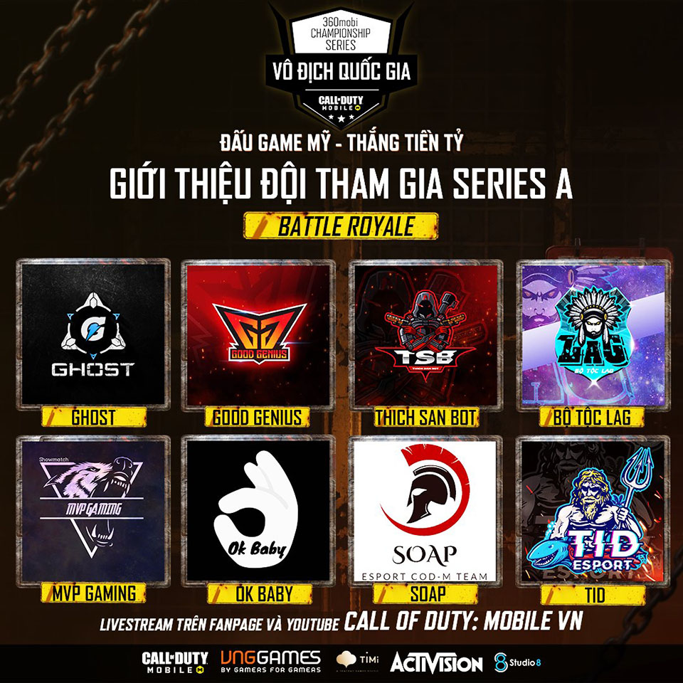 14:00 ngày 24/7 – Series A của Multiplayer & Battle Royale giải Vô Địch Quốc Gia Call of Duty: Mobile VN chính thức khởi tranh