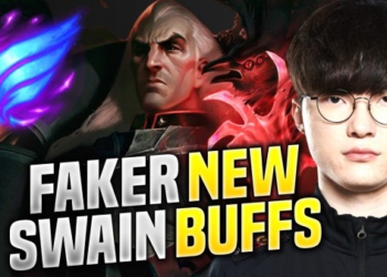 Faker gánh đội với Swain sau khi được tăng sức mạnh