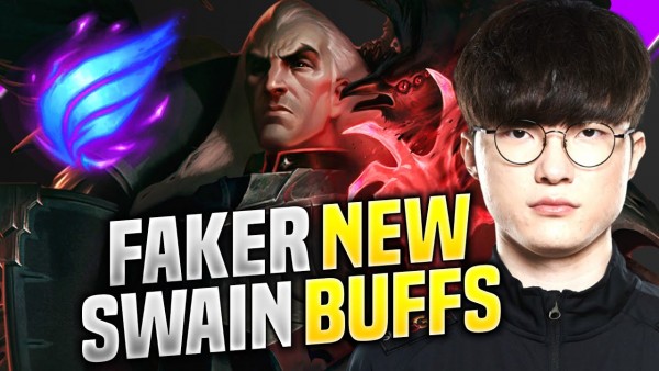 Faker gánh đội với Swain sau khi được tăng sức mạnh