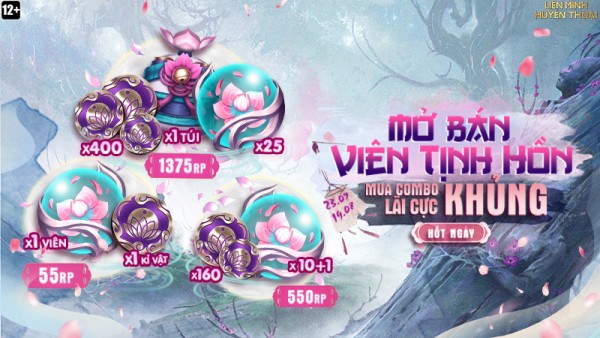 Mở bán báu vật Hoa Linh: Viên & Túi Tịnh Hồn cùng Kỉ vật Hoa Linh từ 23/07 đến 26/08