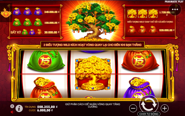 Hũ nổ banh nóc với slot Cây Tài Phú mới nhất tại King Fun