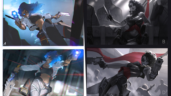 Khám phá quá trình thiết kế hình nền tải trận mặc định và trang phụ Đặc Vụ Siêu Linh của Bông Hồng Sa Mạc Samira