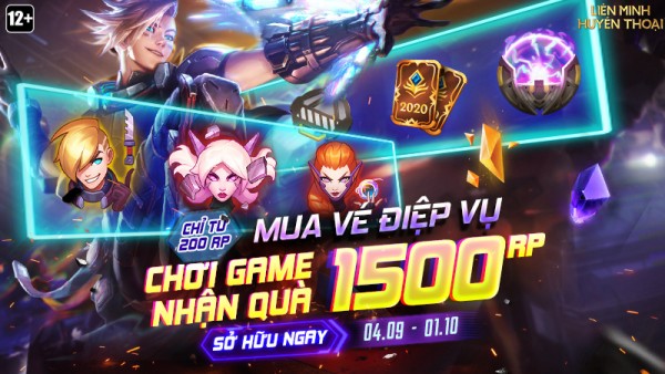 Ra mắt Vé Điệp Vụ Siêu Linh – Chơi game nhận quà 1500 RP chỉ từ 200 RP từ 04/09 đến 01/10