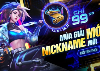 Giảm giá Thẻ Đổi Tên – Thay tên Tiền Mùa Giải chỉ với 99 RP từ 13/11 đến hết 19/11