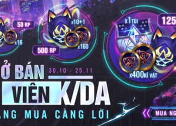 Mở bán báu vật K/DA: Viên & Túi K/DA cùng Kỉ vật CKTG từ 30/10 đến 25/11