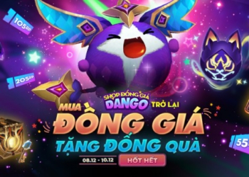 Tham gia “Shop Đồng Giá Dango” – Mua đồng giá, Tặng đống quà từ 08/12 đến 10/12