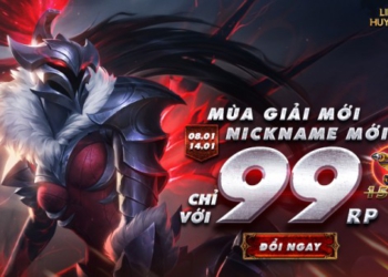 Giảm giá Thẻ Đổi Tên – Mùa giải mới, Nickname mới chỉ với 99 RP từ 08/01 đến hết 14/01