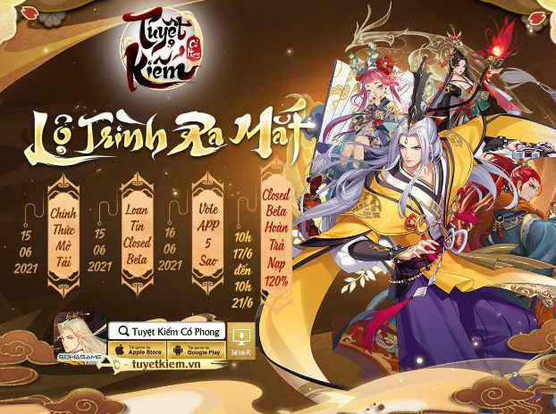 Tuyệt Kiếm Cổ Phong công bố lộ trình ra mắt: Chốt hạ Closed Beta ngày 17/6, chính thức mở tải hôm nay!