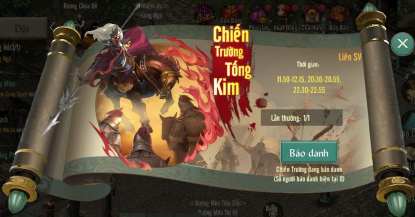 Tống Kim liên server: Thử thách mới cho game thủ Võ Lâm Truyền Kỳ 1 Mobile