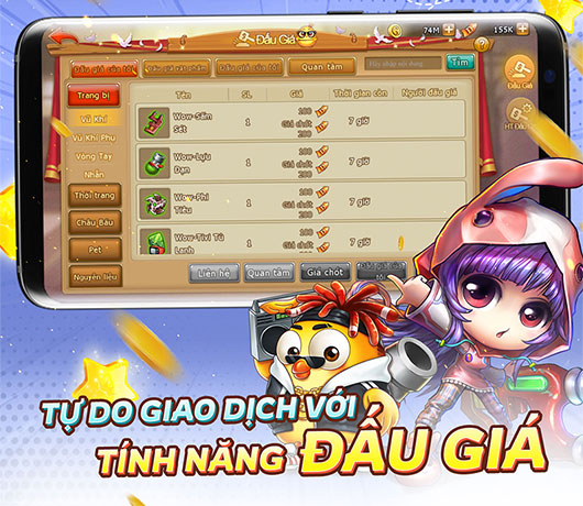Đấu giá – “Chốt đơn” & giao dịch tự do trong Gunny Origin