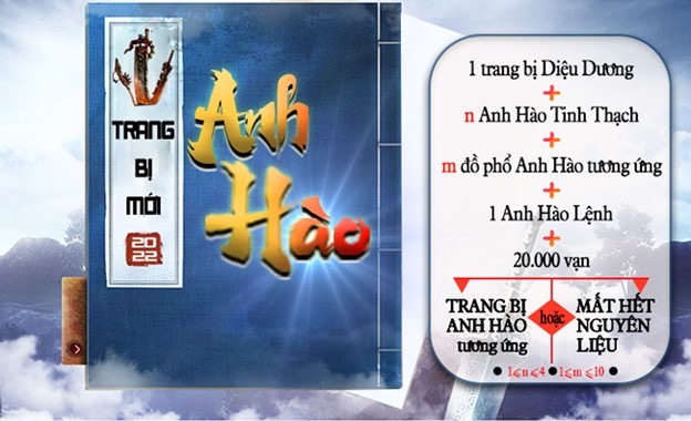 Võ Lâm Truyền Kỳ: Ra mắt bộ trang bị mới Anh Hào – Danh chấn bát phương