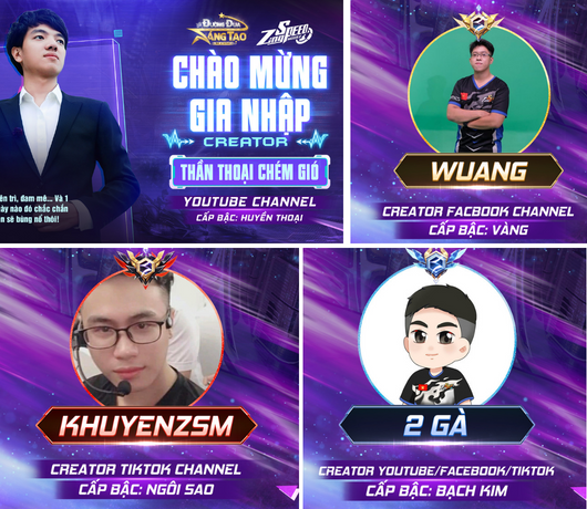 ZingSpeed Mobile – Điểm mặt các nhà sáng tạo nội dung tiềm năng tại Đường Đua Sáng Tạo