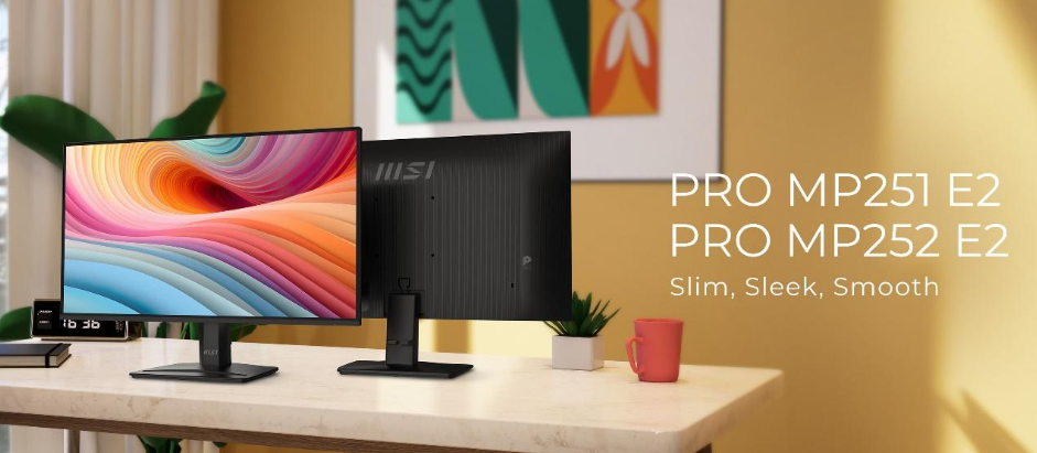 Màn hình 120Hz dòng MSI PRO MP Series MỚI Mảnh mai, Tinh tế, Mượt mà