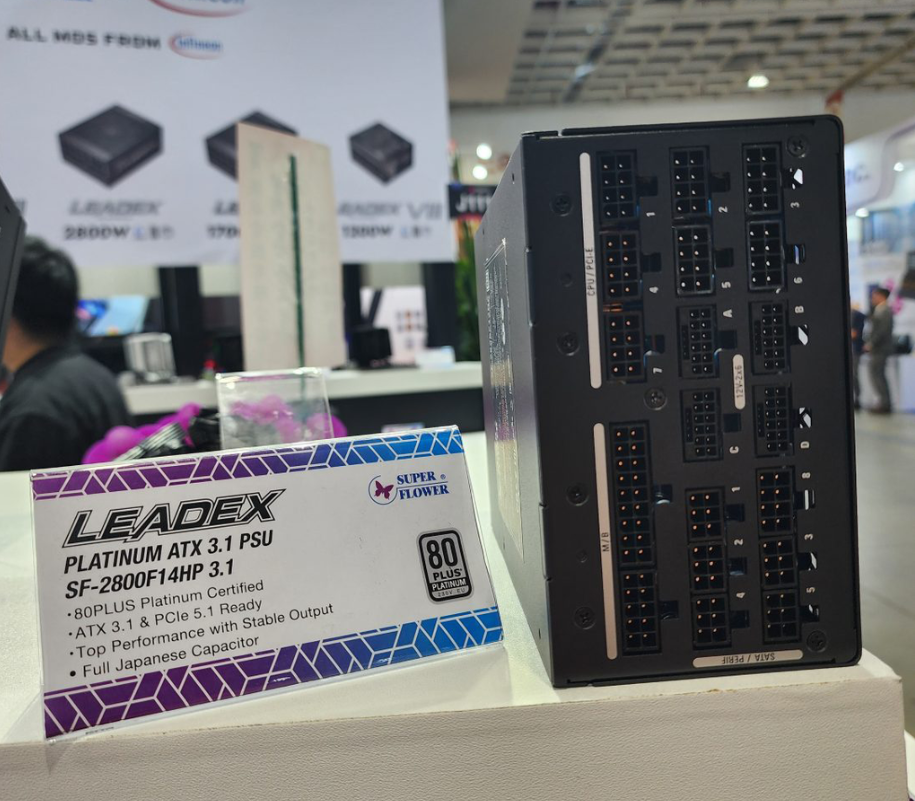 Super Flower trình làng PSU Leadex Platinum 2800W: Quái vật cung cấp năng lượng cho máy trạm AI