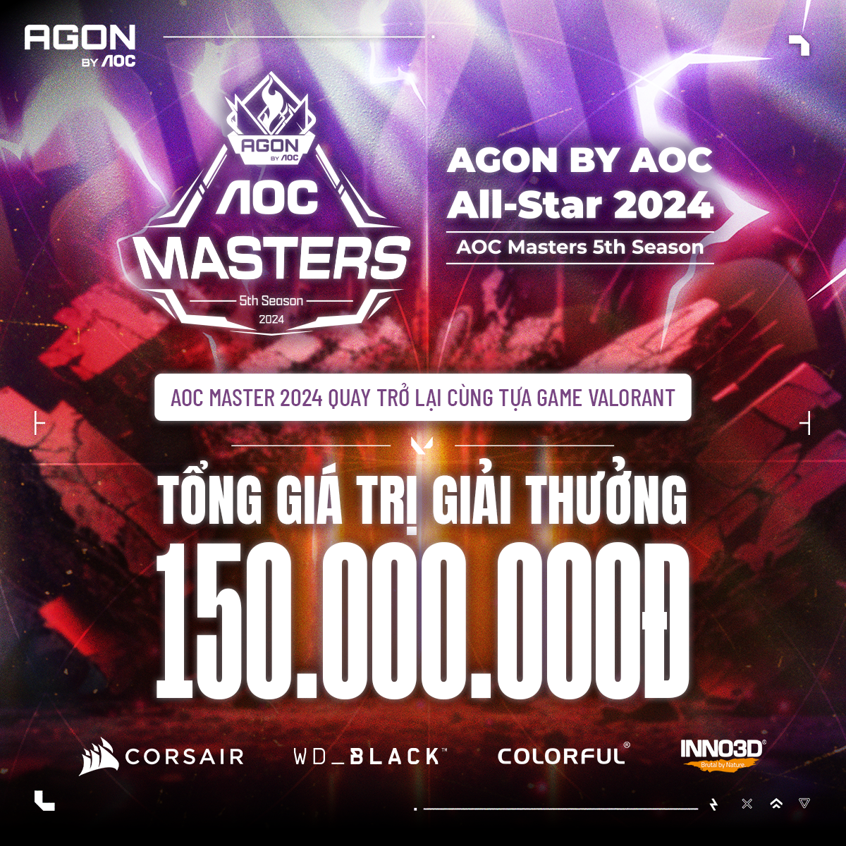 MỞ CỔNG ĐĂNG KÝ GIẢI ĐẤU AGON BY AOC ALL – STAR 2024