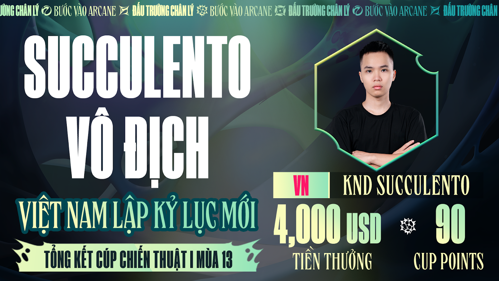 ĐẤU TRƯỜNG CHÂN LÝ ESPORTS MÙA 13: KỲ THỦ KND SUCCULENTO GIÚP KHU VỰC VIỆT NAM TIẾP TỤC ĐĂNG QUANG TẠI CÚP CHIẾN THUẬT APAC