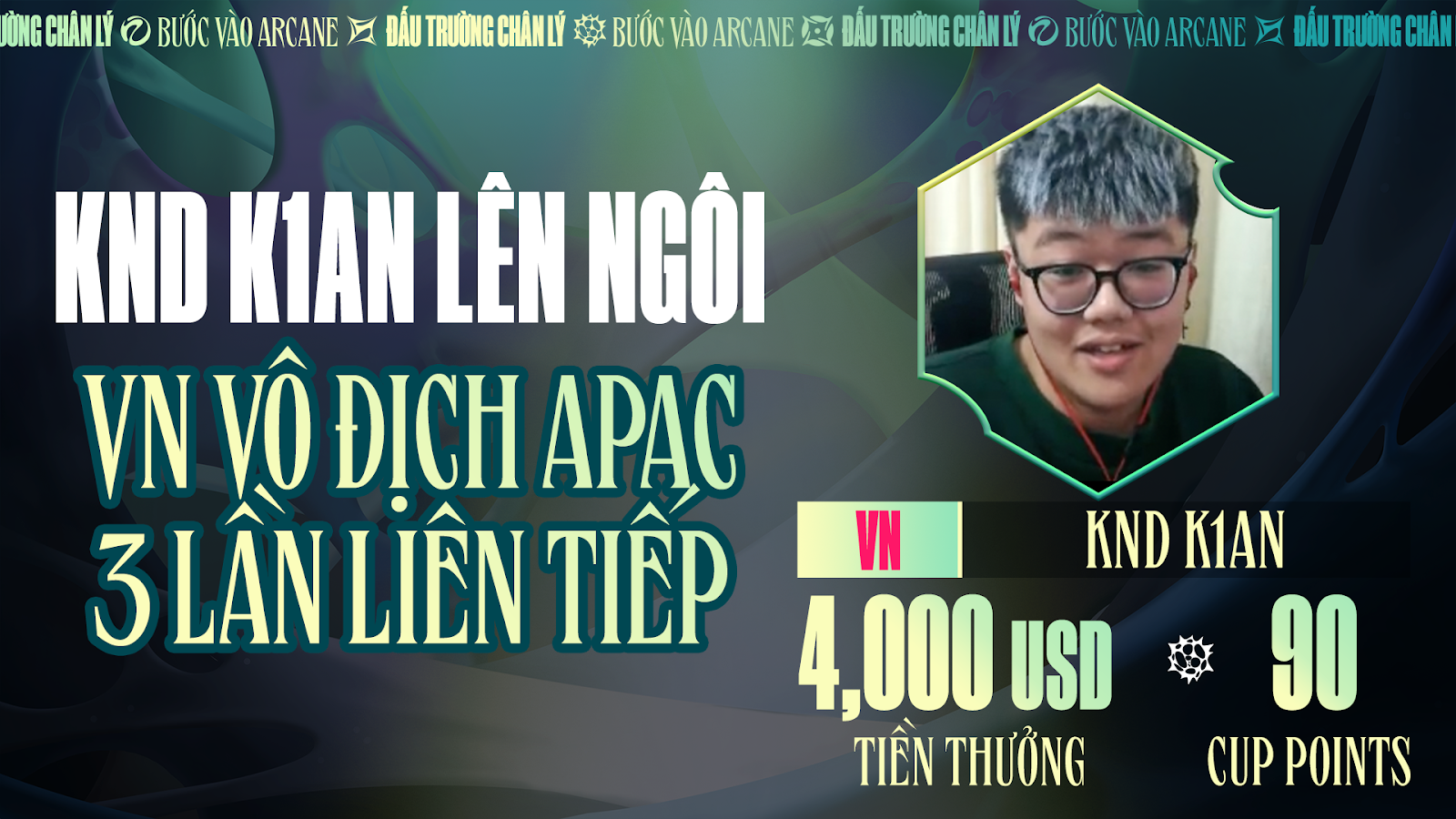 ĐẤU TRƯỜNG CHÂN LÝ ESPORTS MÙA 13: CÁC VĐV THỂ THAO ĐIỆN TỬ VIỆT NAM TIẾP TỤC ĐĂNG QUANG GIẢI VÔ ĐỊCH CHÂU Á – THÁI BÌNH DƯƠNG