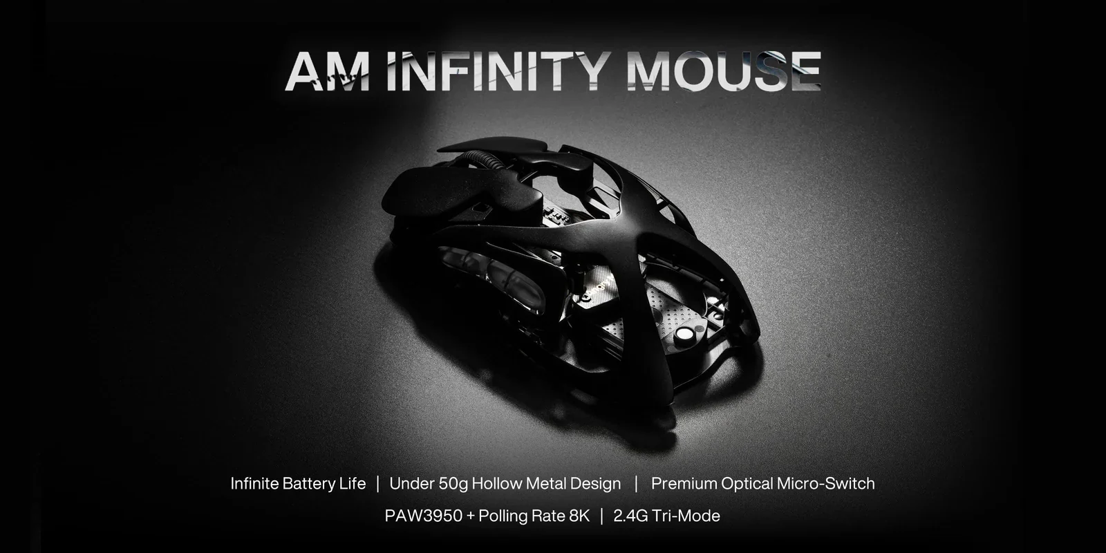 Angry Miao Trình Làng AM Infinity Mouse: Chuột Gaming Siêu Nhẹ, Hiệu Suất Đỉnh Cao, Pin Vô Tận