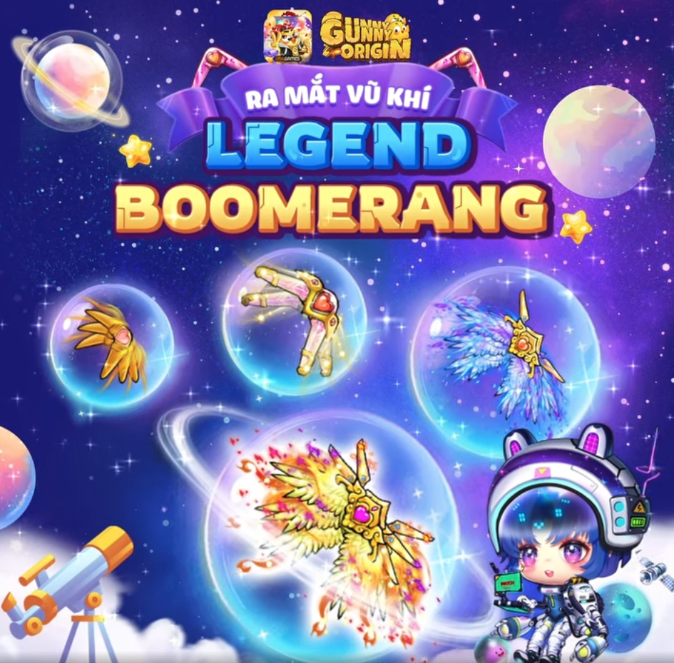 Gunny Origin mừng sinh nhật với Legend Boomerang phiên bản nâng cấp