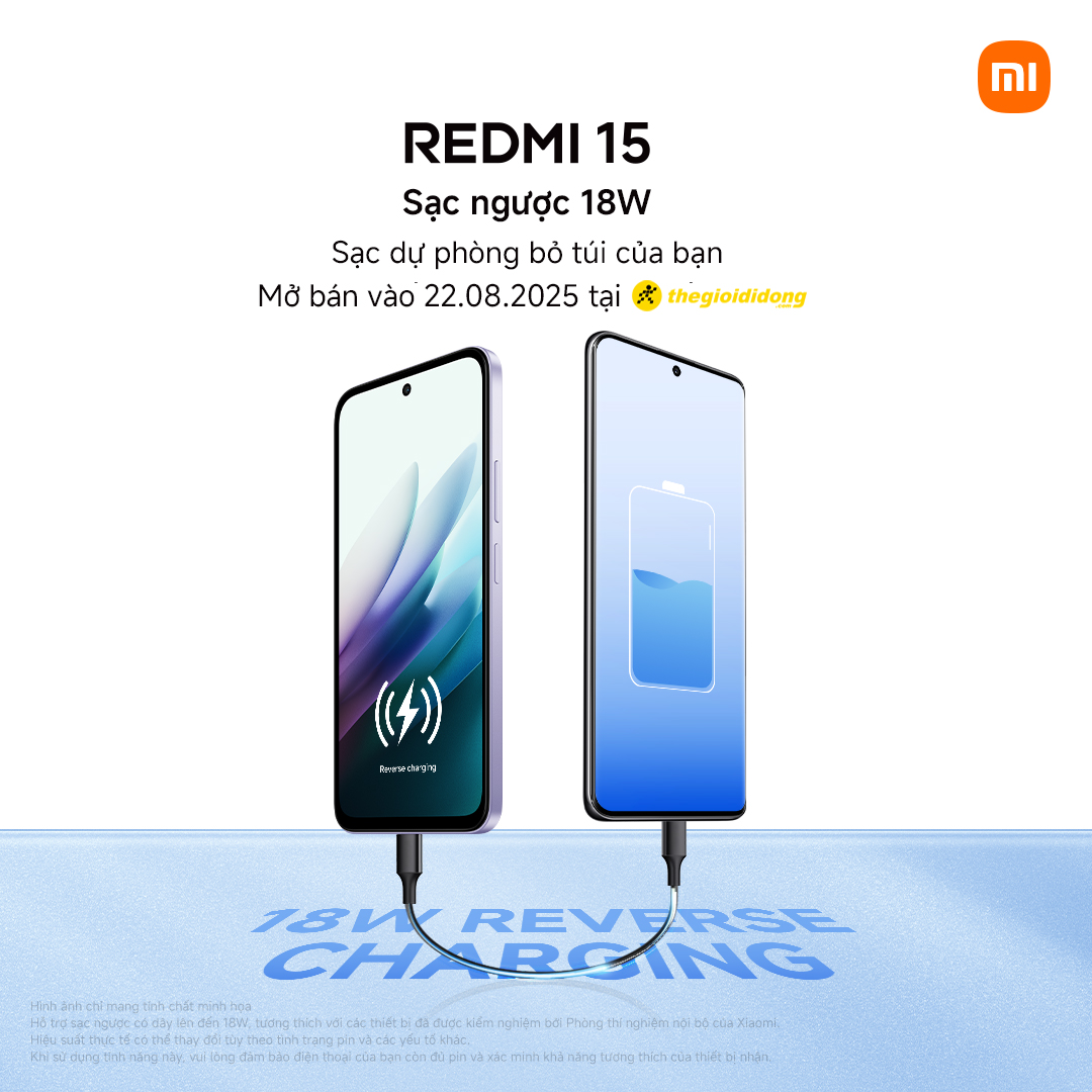 Redmi 15 với siêu pin Silicon-Carbon 7000mAh sắp ra mắt, mang đến cơ hội sở hữu vé concert “Anh Trai Vượt Ngàn Chông Gai”