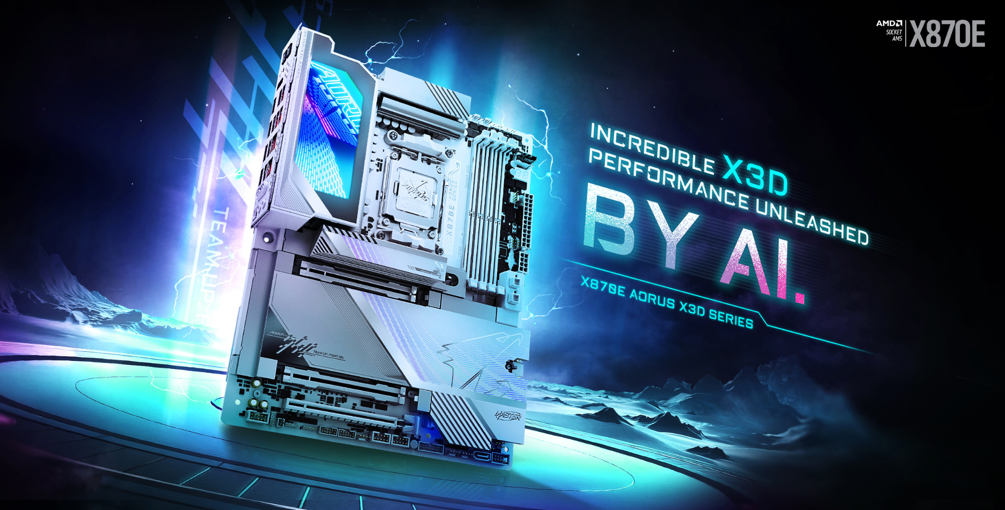 GIGABYTE công bố bo mạch chủ dòng AORUS X870E X3D series tăng cường AI cho bộ vi xử lý AMD Ryzen™ X3D