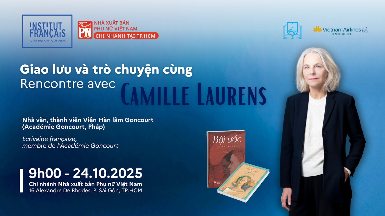 Chuyến thăm và làm việc của nhà văn Camille Laurens tại Việt Nam