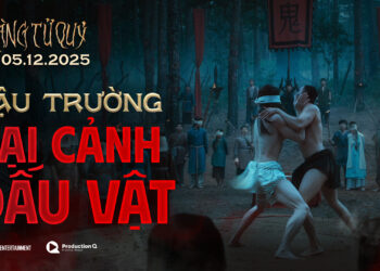 Lương Thế Thành đóng khố, đấu vật cùng diễn viên Duy Luân trong đại cảnh quan trọng của phim Hoàng Tử Quỷ