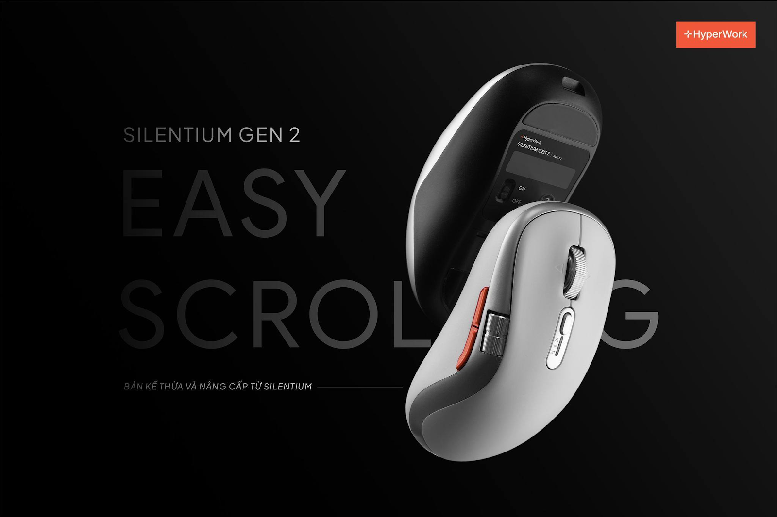 HyperWork ra mắt chuột không dây Silentium Gen 2 – Bứt phá trải nghiệm “silent” & đa nhiệm cho công việc hiện đại