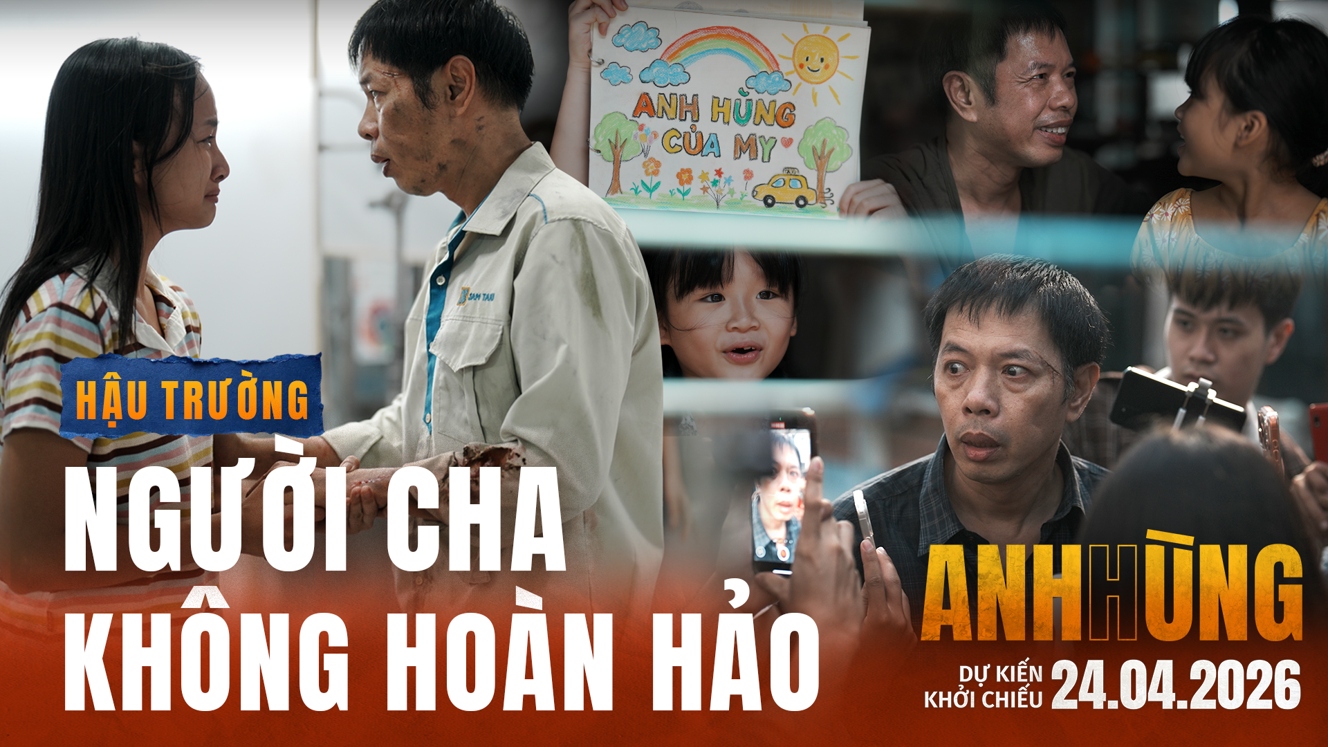 Thái Hòa nói gì về hình tượng người cha “đào lửa” tiền từ thiện trong phim Anh Hùng?