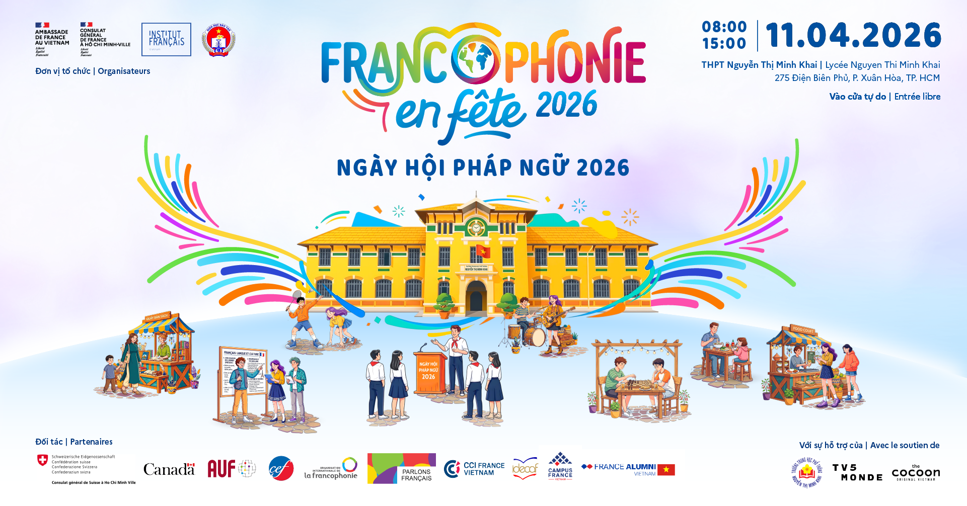 Ngày hội Pháp ngữ 2026: “Phá đảo” không gian văn hóa đa quốc gia với trải nghiệm thực tế ảo và Robot