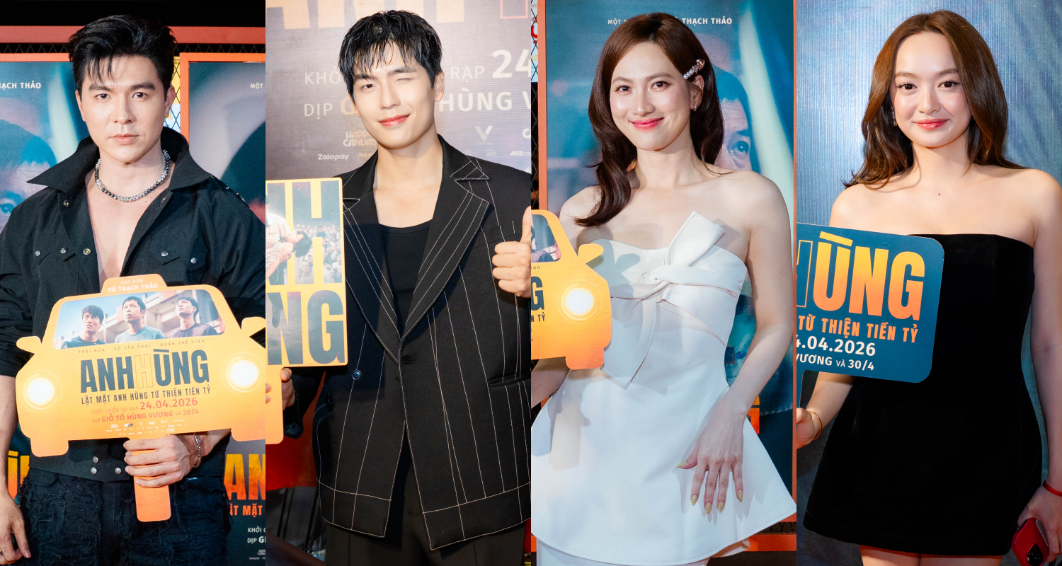 Thảm đỏ ANH HÙNG: Dàn sao “trăm tỷ” đổ bộ, Thái Hòa gây sốc với sự cố “18+” ngay trên lan can!