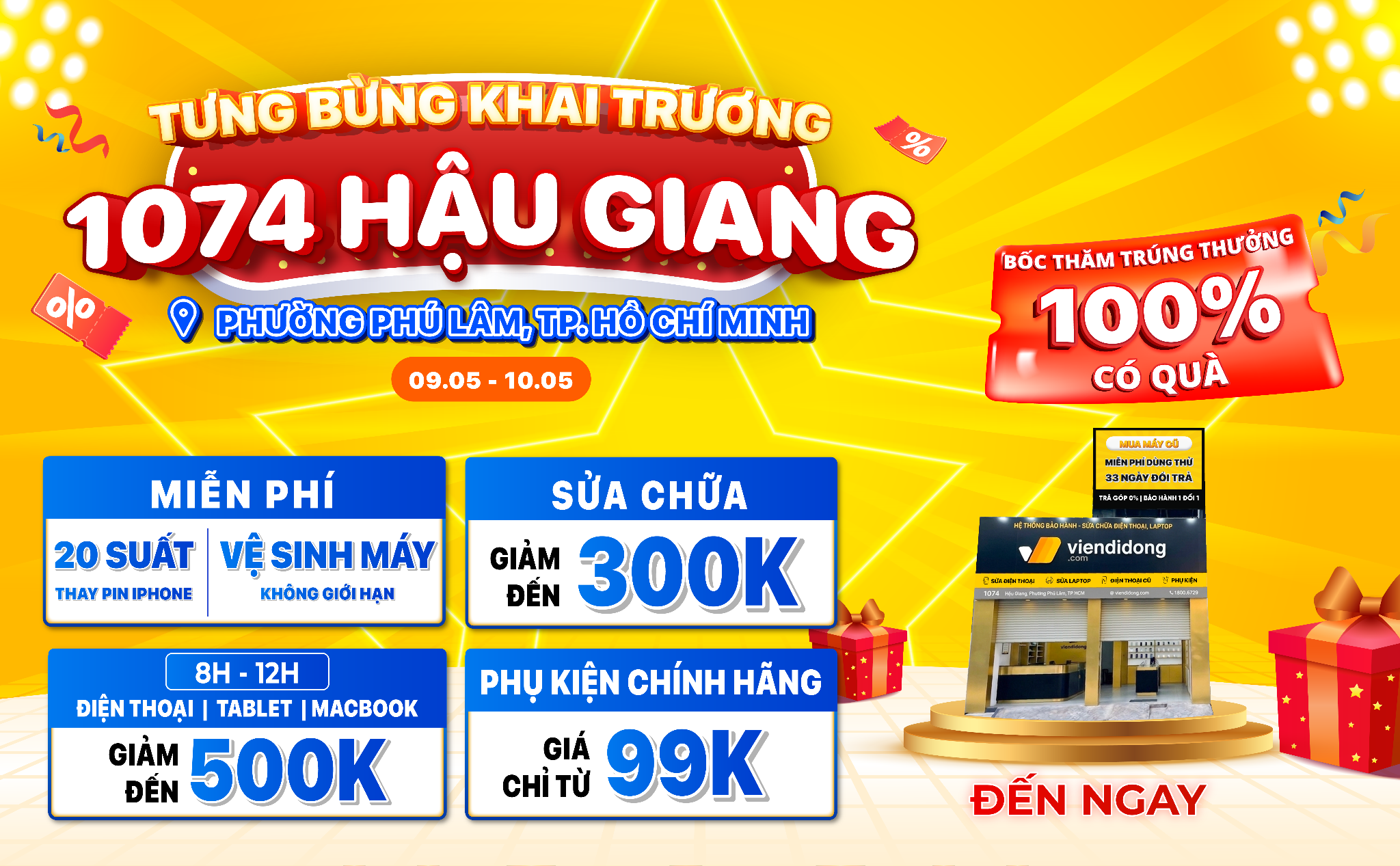 Khai trương Viện Di Động 1074 Hậu Giang: Cơ hội “F5” chiến thần cầm tay với chi phí cực thấp