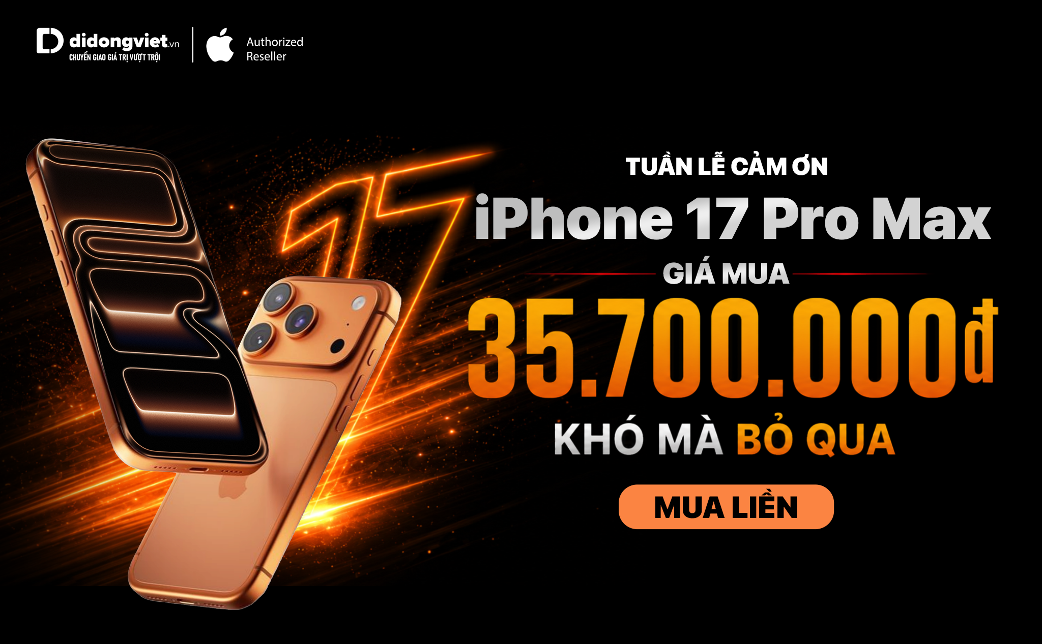 iPhone 17 Pro Max Sập Giá Chỉ Còn 35,7 Triệu Tại Di Động Việt: Cơ Hội Cực Ngon Cho Anh Em Android Flagship “Quay Xe” Đổi Gió Sang Hệ Táo