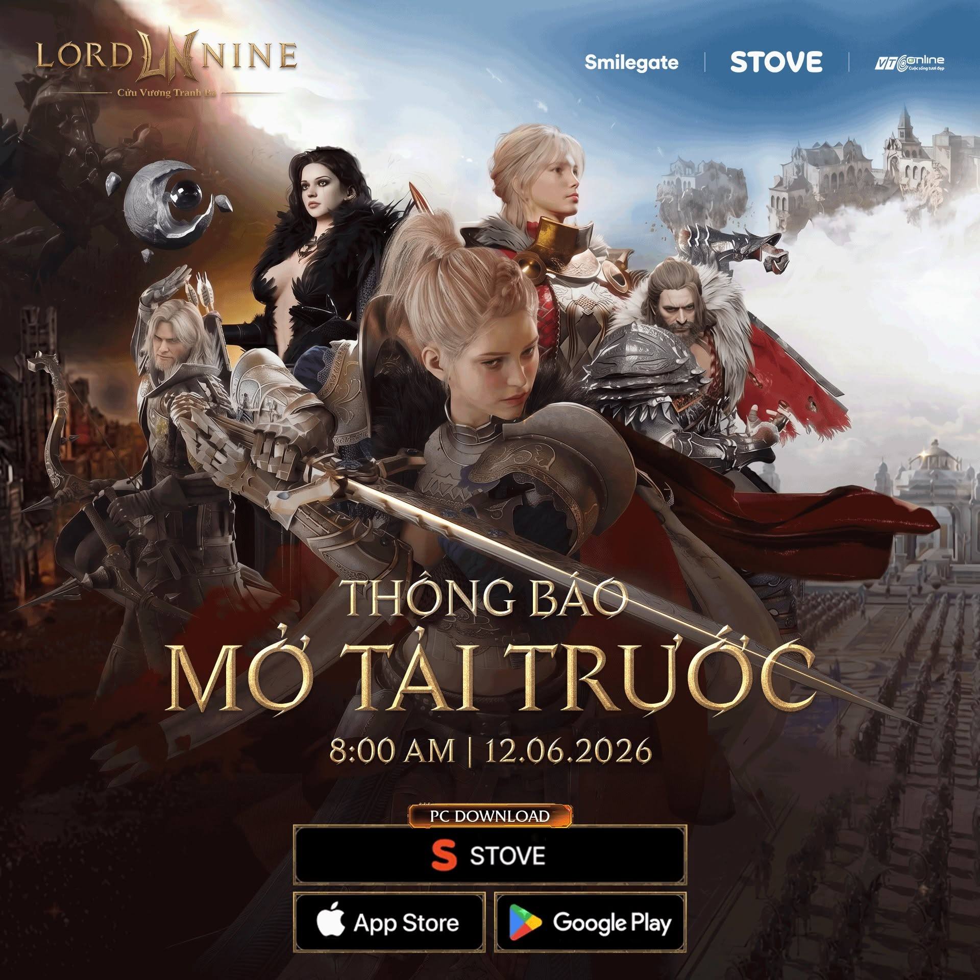 LORDNINE Mở Tải Trước: MMORPG “Khủng” Cán Mốc 1 Triệu Đăng Ký