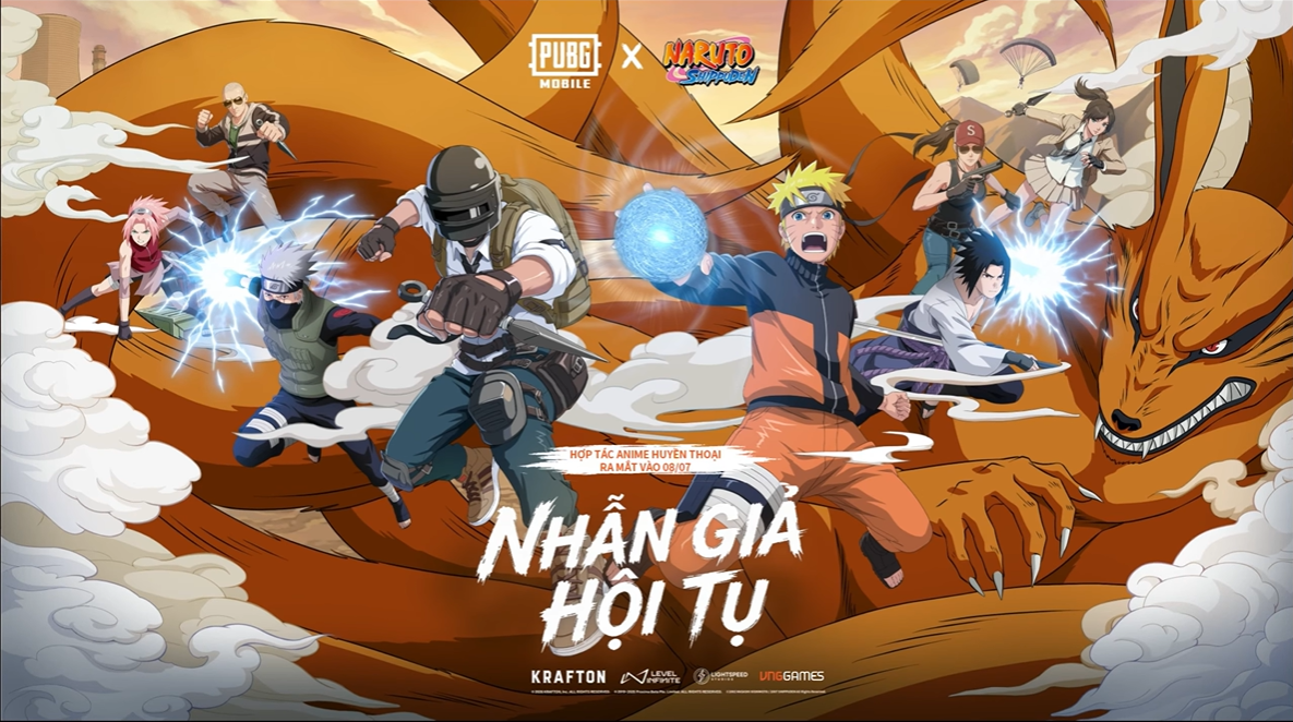 PUBG MOBILE SÁT CÁNH NARUTO SHIPPUDEN MANG TỚI SỰ KIỆN HỢP TÁC BÙNG NỔ MÙA HÈ 2026