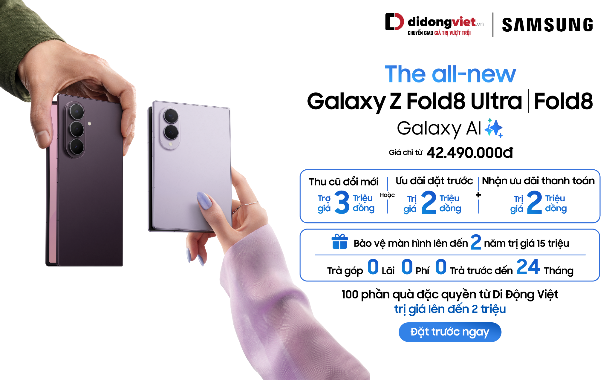Di Động Việt mở đặt trước Galaxy Z8 Series với loạt ưu đãi hấp dẫn