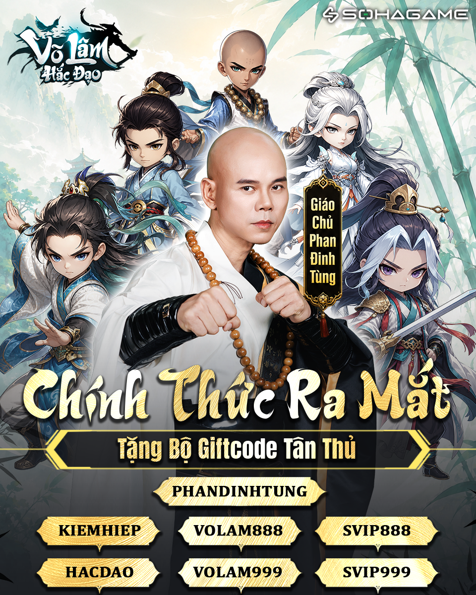 Võ Lâm Hắc Đạo chính thức ra mắt, tặng Giftcode VIP độc quyền dành cho Đại Hiệp