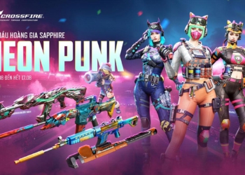 Trang bị của game thủ Crossfire sẽ lộng lẫy ánh đèn với Kho Báu Hoàng Gia Sapphire Neon Punk