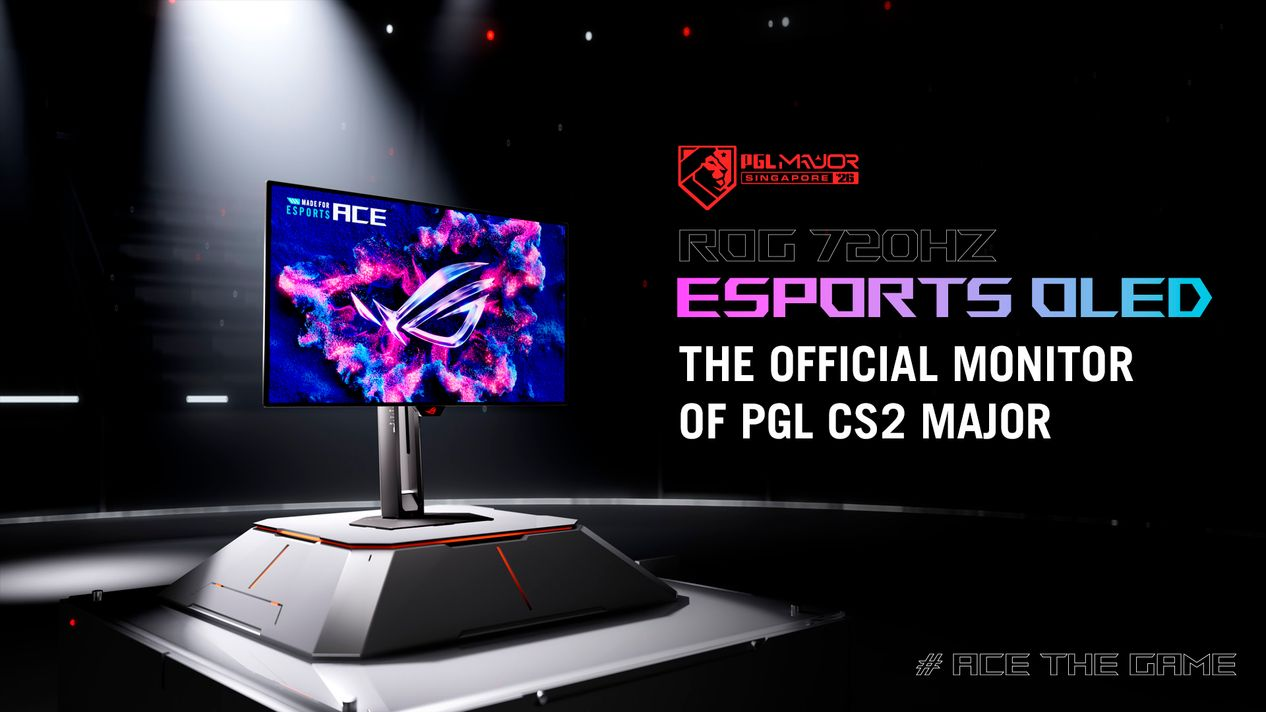ASUS Ra Mắt ROG Swift OLED PG259QWS Ace: Màn Hình Gaming 720Hz Nhanh Nhất Thế Giới Trở Thành Tiêu Chuẩn CS2 Major