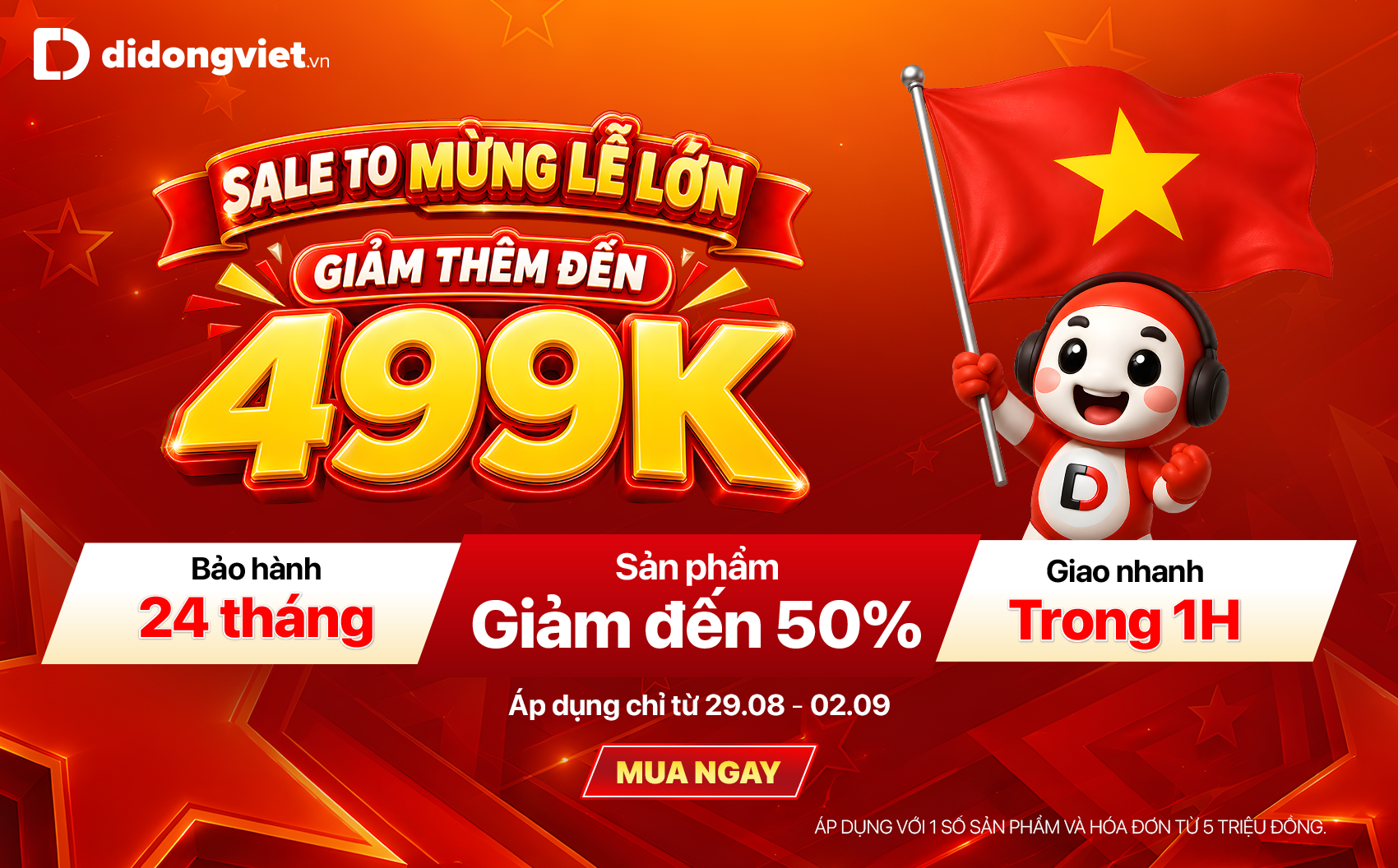 Di Động Việt tung đại tiệc 2/9: Săn iPhone 17 Pro Max chỉ 33,79 triệu, iPhone 16 Pro Max cũ 25,79 triệu cùng loạt gear giảm đến 50%