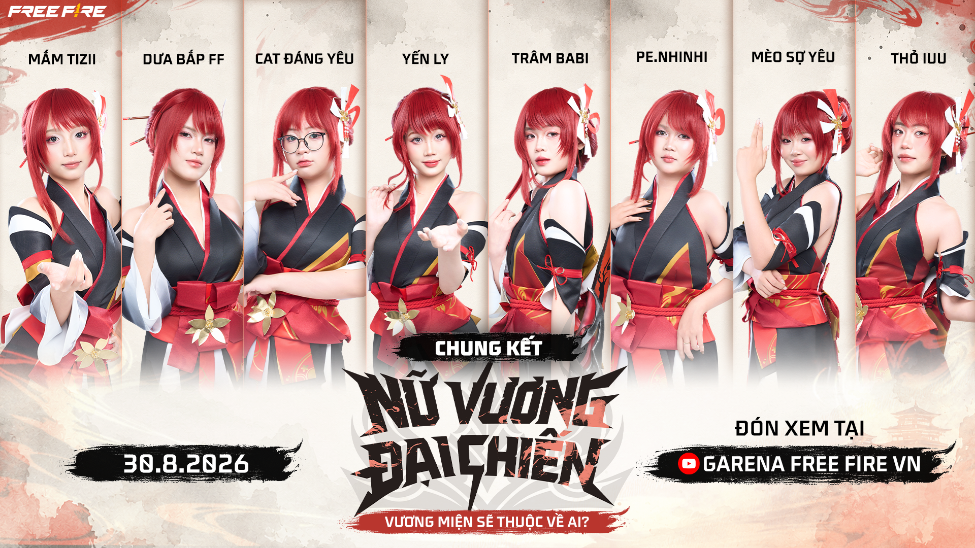 Yến Ly đăng quang Nữ Vương Free Fire 2026, Mèo Sợ Yêu trở thành Nữ Vương Được Yêu Thích Nhất