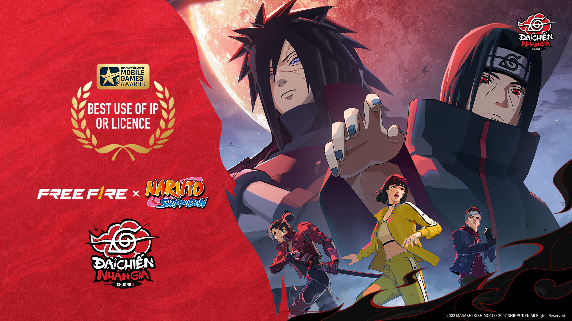 Free Fire x NARUTO SHIPPUDEN thắng lớn tại Pocket Gamer Mobile Games Awards 2026: Đỉnh cao kết hợp anime và thế giới sinh tồn