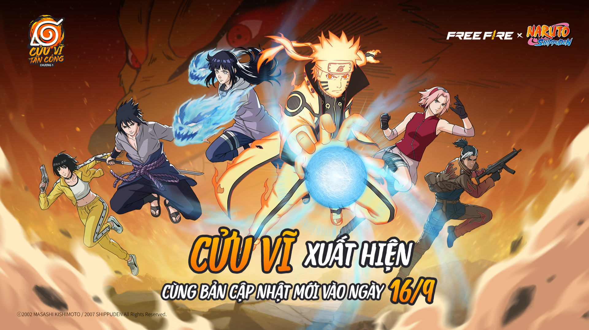 Free Fire Đưa Cửu Vĩ Trở Lại Đảo Quân Sự Cùng Cơ Chế Nhặt Mắt Sharingan Và Nhân Vật Hinata Hyuga